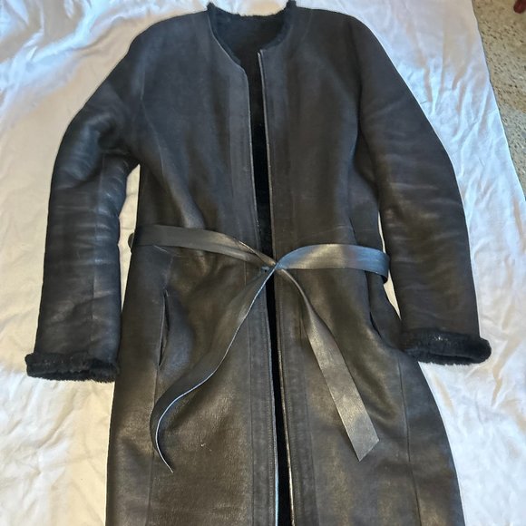 Reversible Leather Mouton Coat - Picture 2 of 2